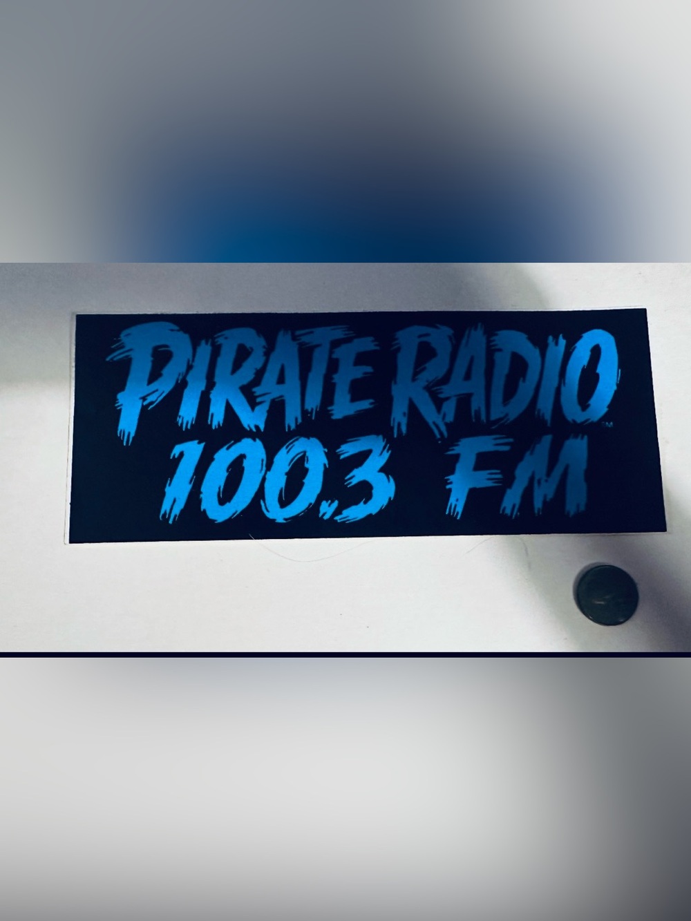 PIRATE RADIO 100.3 FM Promotional Hard Rock Metal Music Station Sticker SoCal